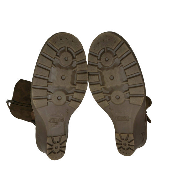 PATAUGAS Brown Leather Wedge Mid-Calf Sneaker‎ Boots EU 40 / US 9. - Picture 6 of 7